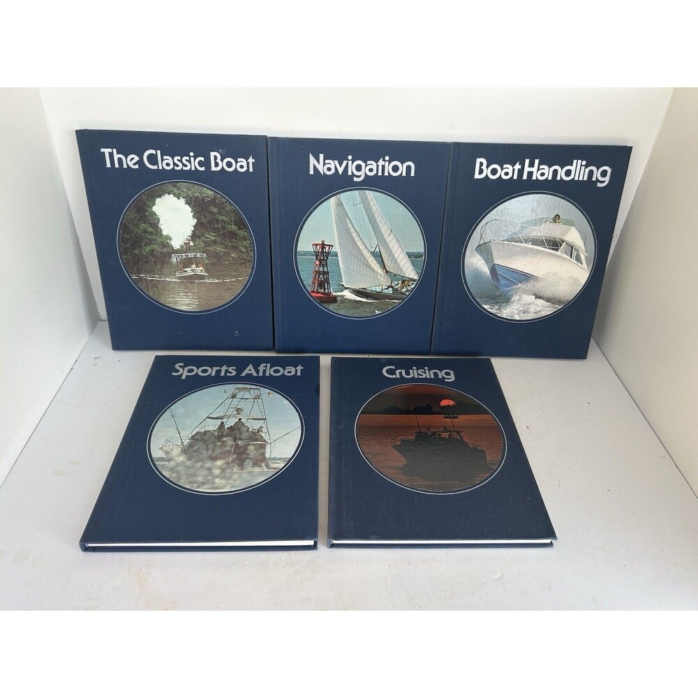 Vintage Time Life Library of Boating Books Lot 5 Navigation Cruising 1970s